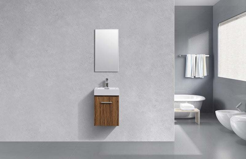 Kube Bath Bliss 16" Chestnut Wall Mount Modern Bathroom Vanity - BSL16-GCN