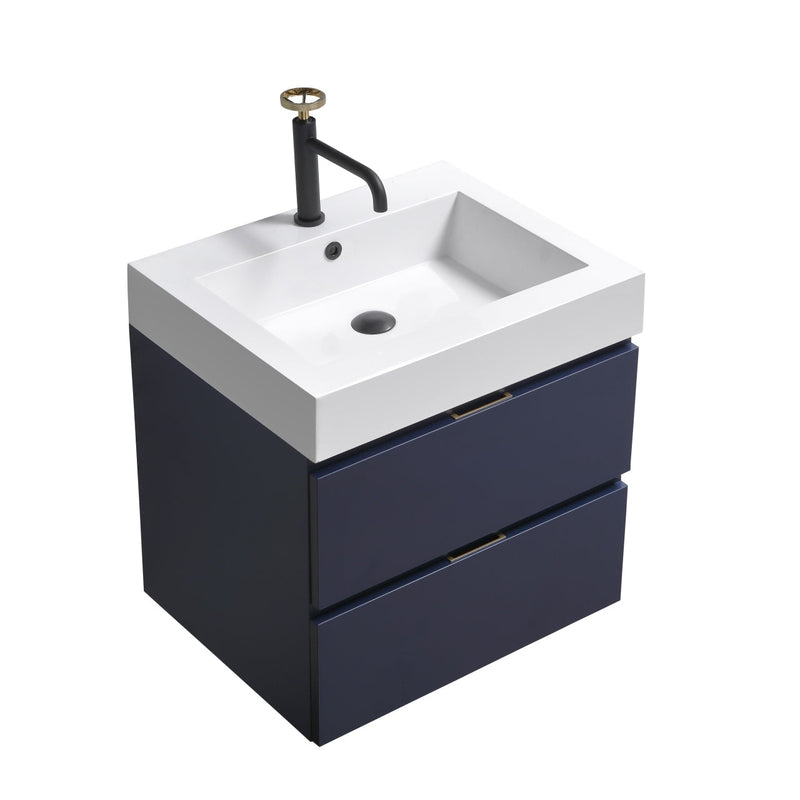 Kube Bath Bliss 24" Blue Wall Mount Modern Bathroom Vanity - BSL24-BLUE