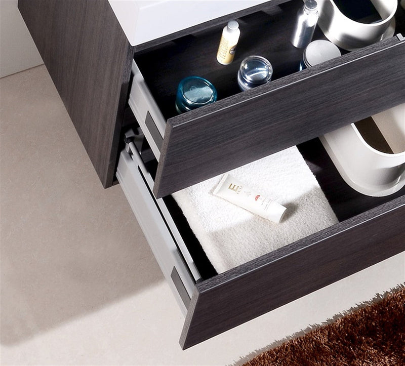 Kube Bath Bliss 40" Gray Oak Wall Mount Modern Bathroom Vanity - BSL40-GO