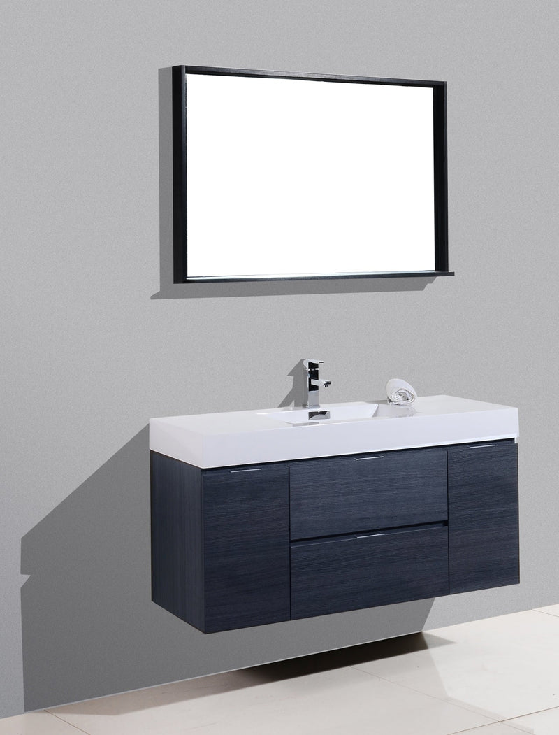 Kube Bath Bliss 48" Gray Oak Wall Mount Modern Bathroom Vanity - BSL48-GO