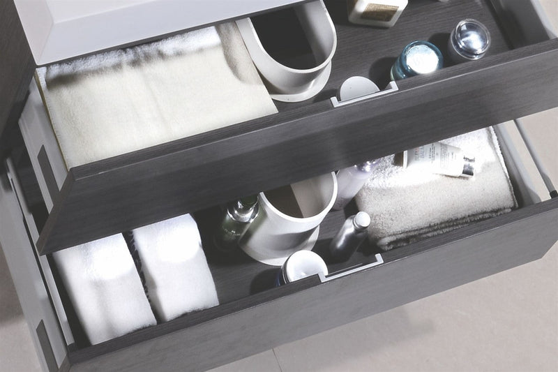 Kube Bath Bliss 80" Double Sink Gray Oak Wall Mount Modern Bathroom Vanity - BSL80D-GO