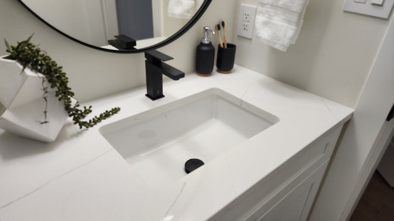Pearl BELLO II Single Hole Lav. Faucet w. Push Drain Matte Black GBF821B-MB