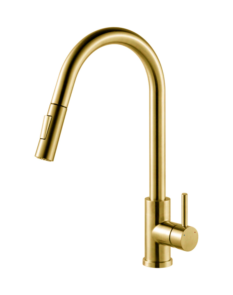 Pearl CARMELA II Pull-Down Dual Spray Kitchen Faucet Ferreira Gold GBF889B