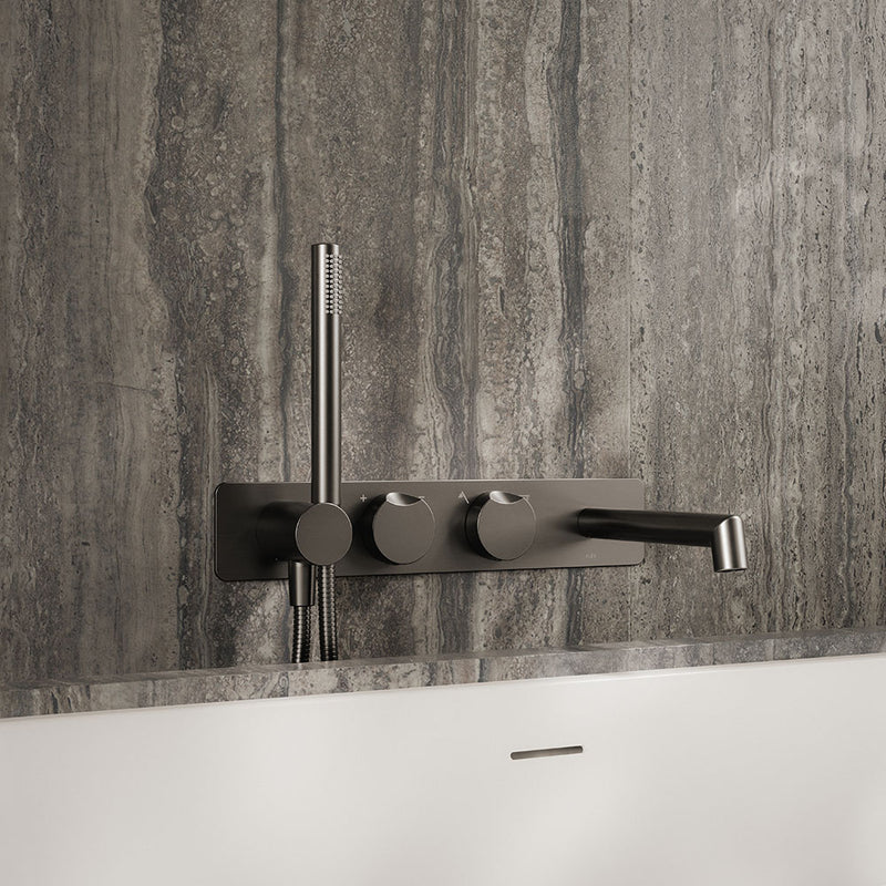 Rubi Moon Wall Mount Tub Faucet Gunmetal - RMO32DGM