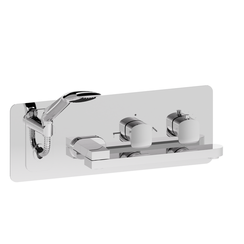 Robinet de baignoire mural Tenzo Delano avec bec pivotant chromé - DET74-CR