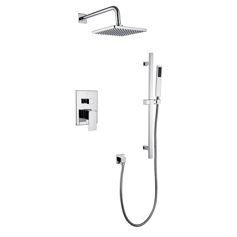 Pearl Ethan II Shower Set 5 Pressure Balance Shower Faucet Rain Shower and Hand Shower Chrome GBBE-SET5-B