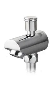 Tenzo Evolo Shower Column Tempered Glass [Sh. Head 4 Jets Diverter Spout] Pres. Balanced/Div. Black - ETZG-53-BK/R35