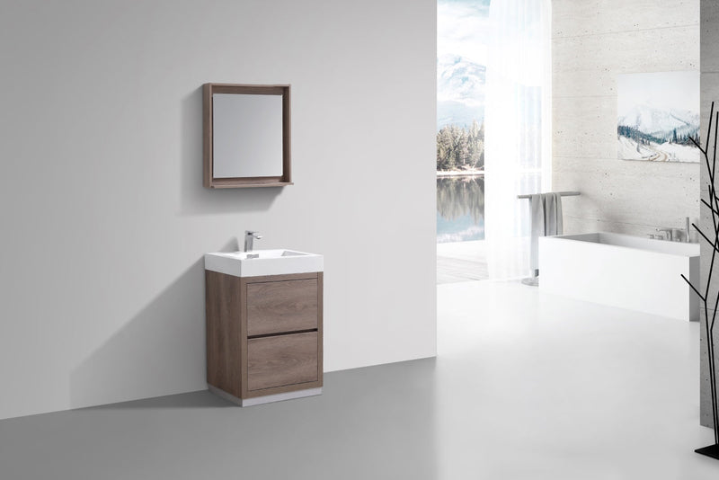Kube Bath Bliss 24" Butternut Free Standing Modern Bathroom Vanity - FMB24-BTN