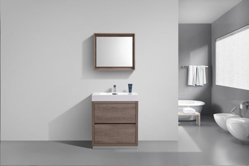 Kube Bath Bliss 24" Butternut Free Standing Modern Bathroom Vanity - FMB24-BTN