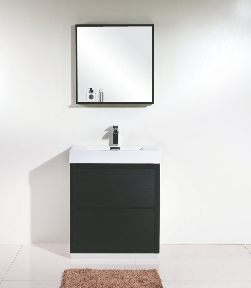Kube Bath Bliss 30" Black Free Standing Modern Bathroom Vanity - FMB30-BK