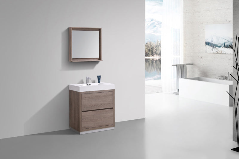 Kube Bath Bliss 30" Butternut Free Standing Modern Bathroom Vanity - FMB30-BTN