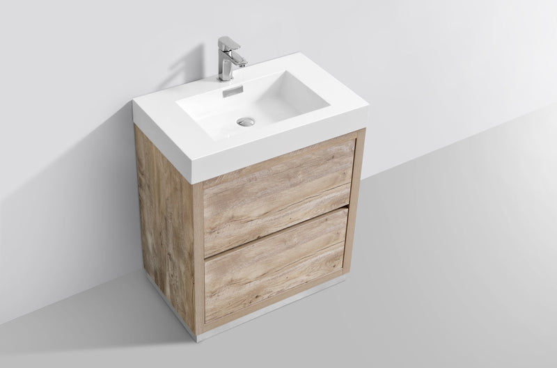 Kube Bath Bliss 30" Nature Wood Free Standing Modern Bathroom Vanity - FMB30-NW