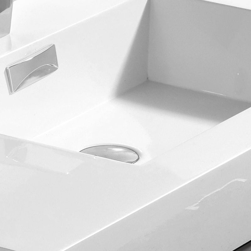 Kube Bath Bliss 30" Vulcan Ash Grey Free Standing Modern Bathroom Vanity - FMB30-VAG
