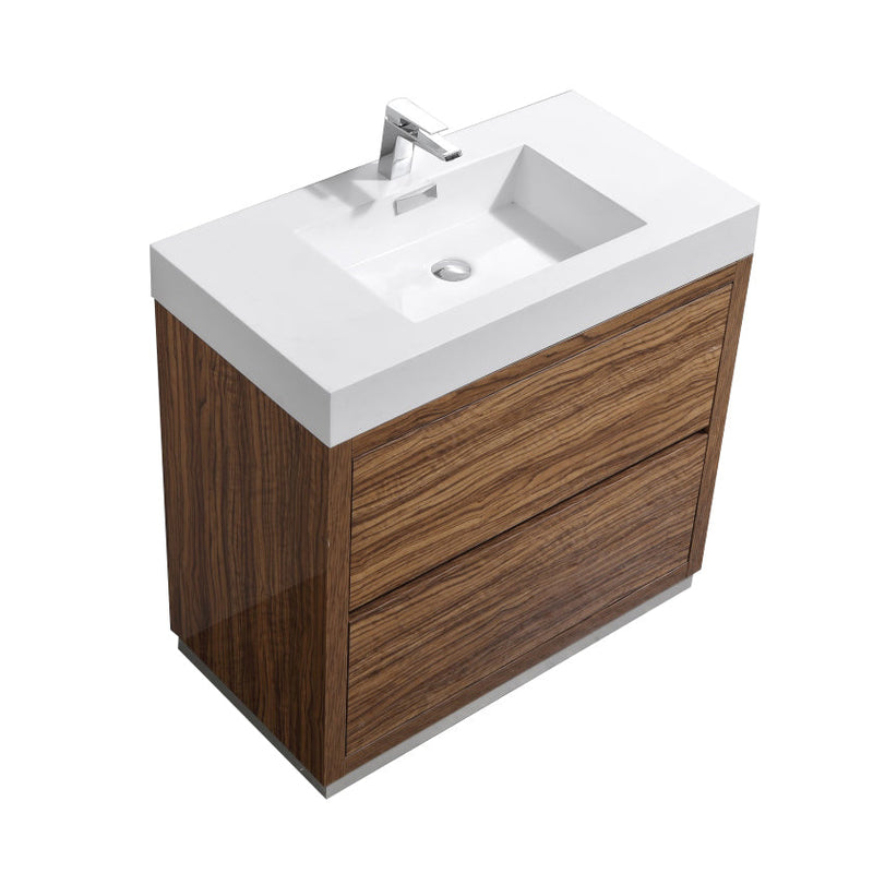 Kube Bath Bliss 36" Chestnut Free Standing Modern Bathroom Vanity - FMB36-GCN