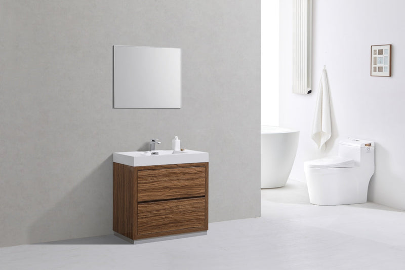 Kube Bath Bliss 36" Chestnut Free Standing Modern Bathroom Vanity - FMB36-GCN