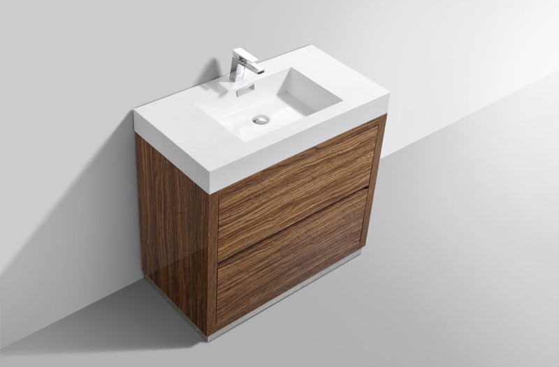 Kube Bath Bliss 36" Chestnut Free Standing Modern Bathroom Vanity - FMB36-GCN