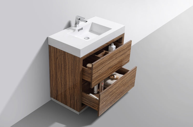 Kube Bath Bliss 36" Chestnut Free Standing Modern Bathroom Vanity - FMB36-GCN