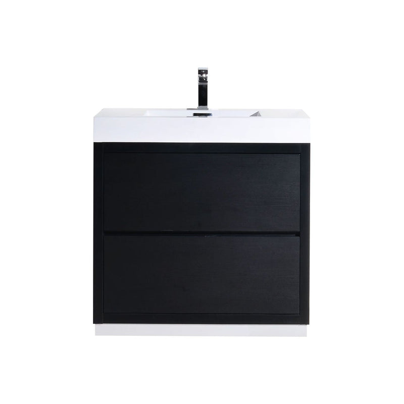 Kube Bath Bliss 40" Black Free Standing Modern Bathroom Vanity - FMB40-BK