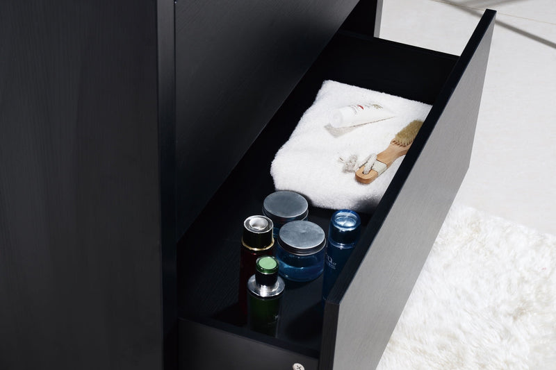 Kube Bath Bliss 40" Black Free Standing Modern Bathroom Vanity - FMB40-BK