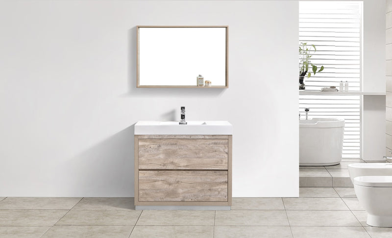 Kube Bath Bliss 40" Nature Wood Free Standing Modern Bathroom Vanity - FMB40-NW