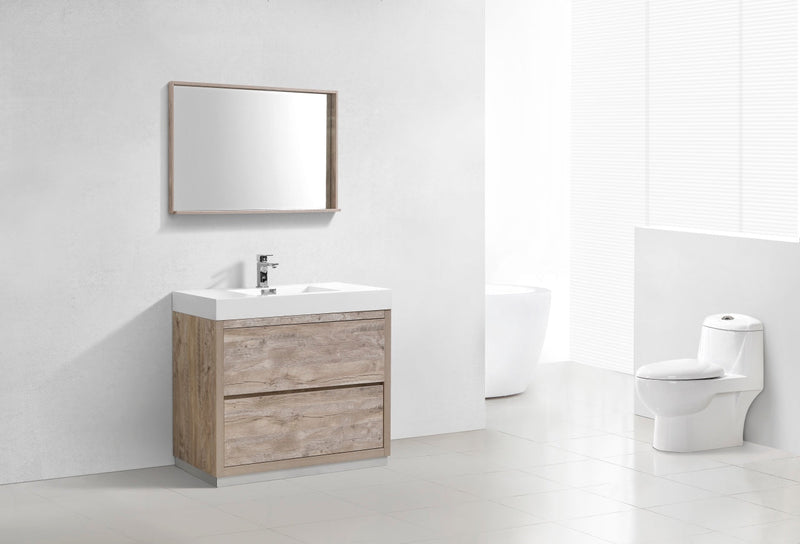 Kube Bath Bliss 40" Nature Wood Free Standing Modern Bathroom Vanity - FMB40-NW