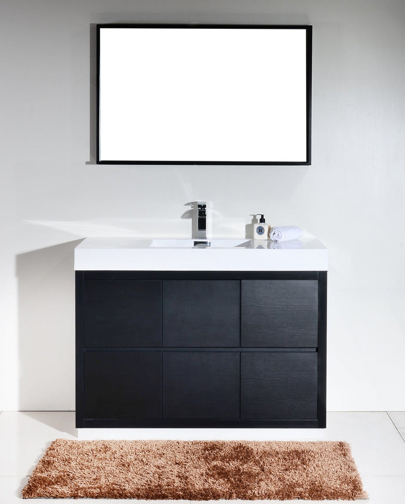 Kube Bath Bliss 48" Black Free Standing Modern Bathroom Vanity - FMB48-BK