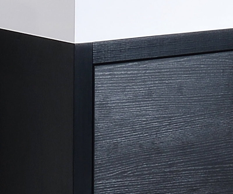 Kube Bath Bliss 48" Black Free Standing Modern Bathroom Vanity - FMB48-BK