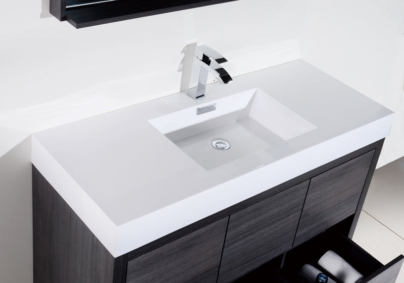 Kube Bath Bliss 48" Gray Oak Free Standing Modern Bathroom Vanity - FMB48-GO