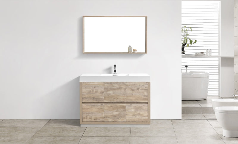 Kube Bath Bliss 48" Nature Wood Free Standing Modern Bathroom Vanity - FMB48-NW