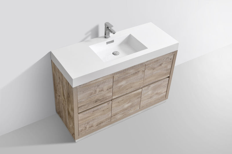 Kube Bath Bliss 48" Nature Wood Free Standing Modern Bathroom Vanity - FMB48-NW