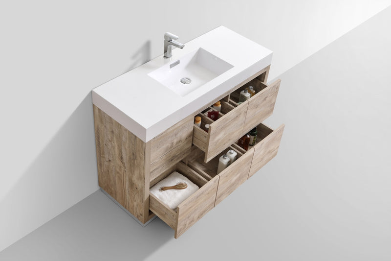 Kube Bath Bliss 48" Nature Wood Free Standing Modern Bathroom Vanity - FMB48-NW