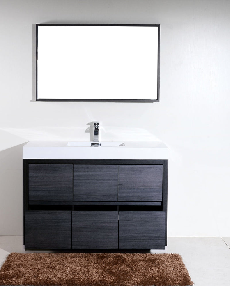 Kube Bath Bliss 60" Single Sink Gray Oak Free Standing Modern Bathroom Vanity - FMB60S-GO