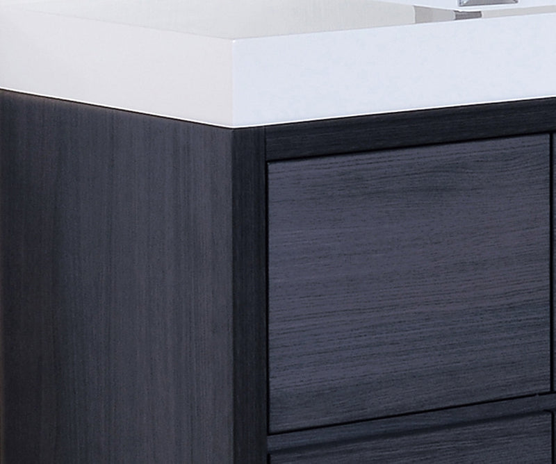 Kube Bath Bliss 60" Single Sink Gray Oak Free Standing Modern Bathroom Vanity - FMB60S-GO