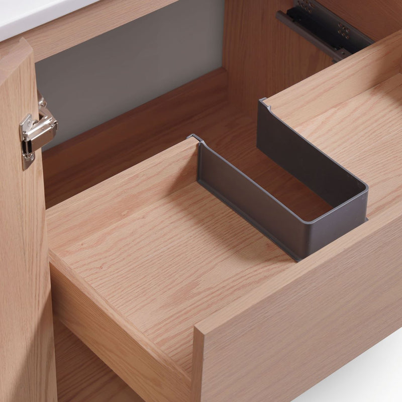 Kube Bath FIORE 60'' Double Sink Floor Mount Cabinet Oak Wood with Brushed Gold Legs - FSKSW60D-OAKWOOD-GOLD