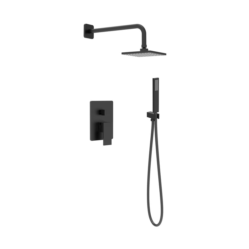 Pearl Ethan II Shower Set 5  Pressure Balance Shower Faucet Rain Shower and Hand Shower Matte Black GBBE-SET5-MB-B