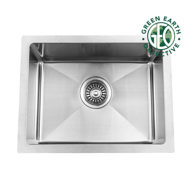 Pearl HANA-TR GEO 18" Single Bowl Undermount Bar / Prep Kitchen Sink – Stainless Steel – GGSRR1814