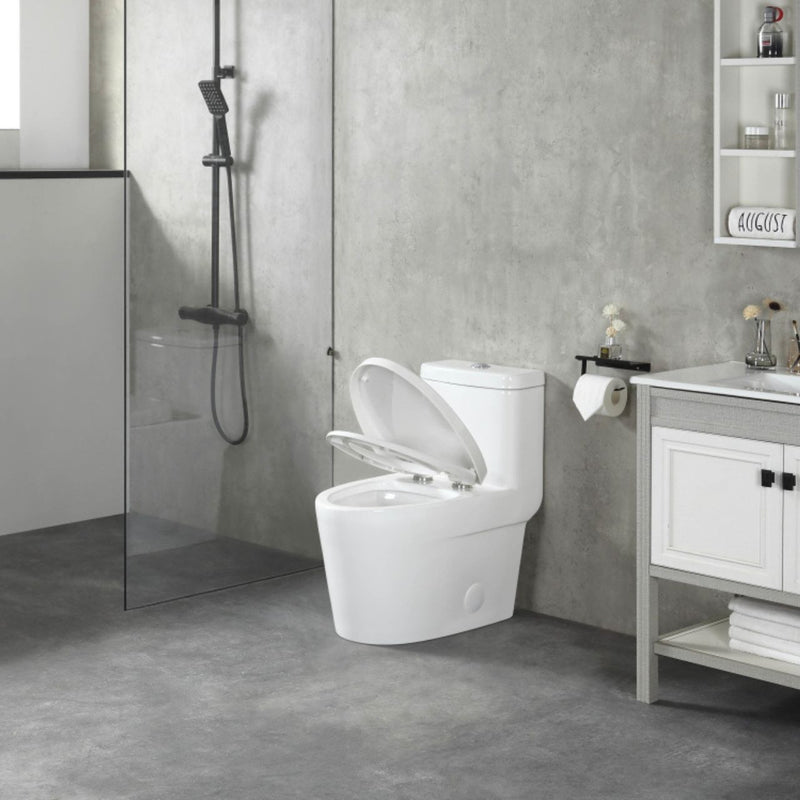 Pearl Harrison II Elongated Chair Height 1-Piece 4L/6L Dual Flush Toilet with Soft Close Seat - GBW731B