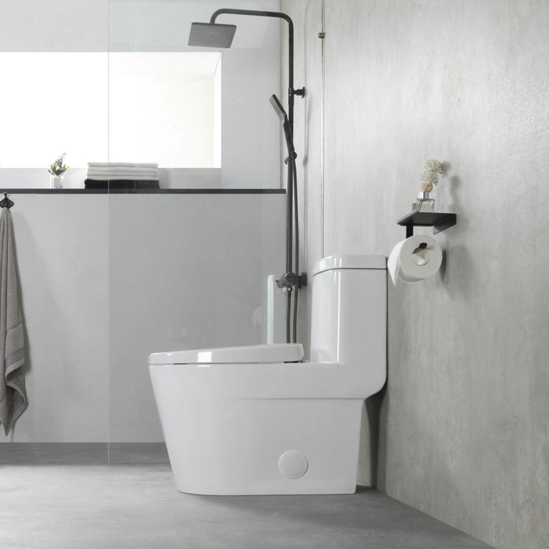 Pearl Harrison II Elongated Chair Height 1-Piece 4L/6L Dual Flush Toilet with Soft Close Seat - GBW731B