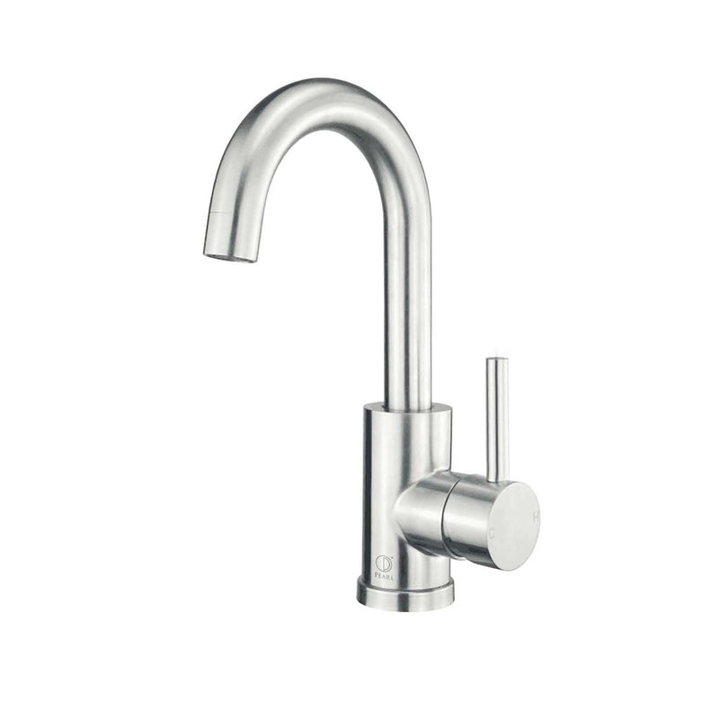 Pearl HEATHER  Single Hole Lav. Faucet w. Push Drain Brushed Nickel - GBF835-BN