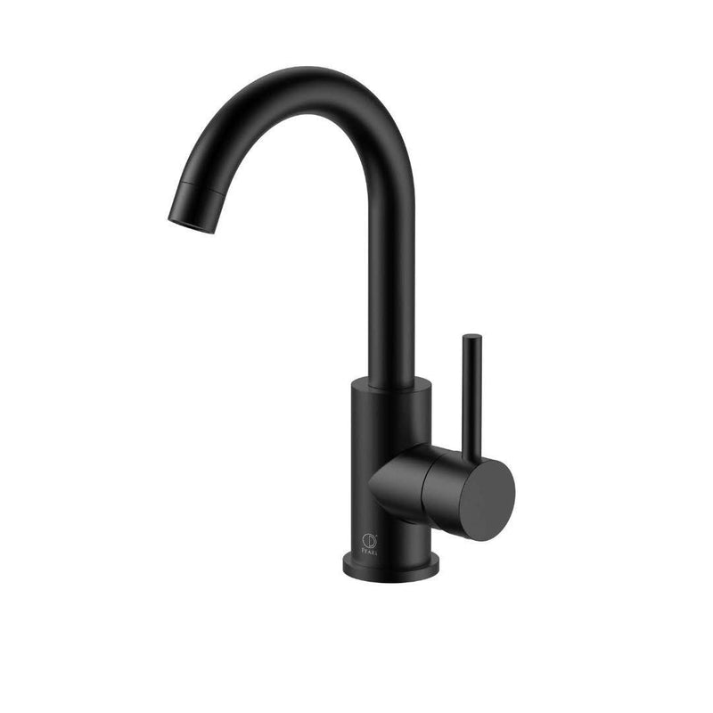 Pearl HEATHER  Single Hole Lav. Faucet w. Push Drain Matte Black - GBF835-MB