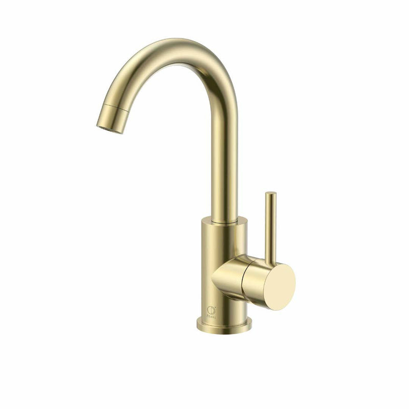 Pearl HEATHER  Single Hole Lav. Faucet w. Push Drain Ferreira Gold - GBF835-FG