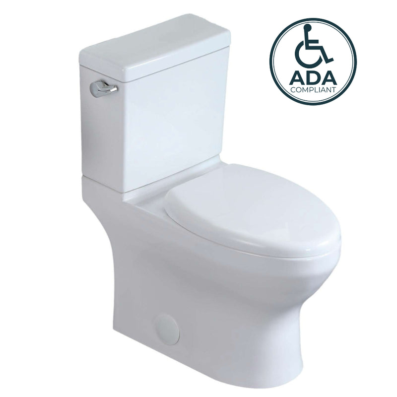 Pearl Isaac-S Elongated Chair Height 2-Piece 4.8L Side Flush Toilet with Soft Close Seat - GBW616-SF