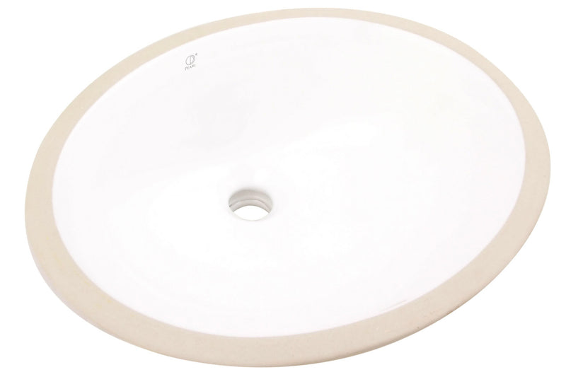 Pearl KASU-CZ Metro White Round Undermount Bathroom Sink - GBC1612
