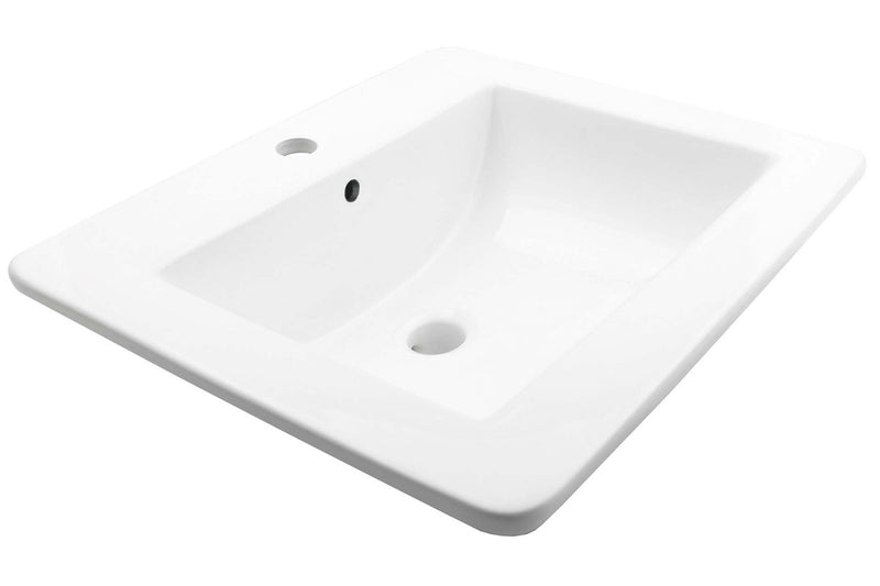 Pearl KASU-TC Metro White Rectangle Drop-In Bathroom Sink - GBC5447