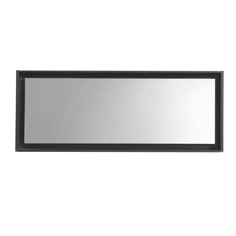 KubeBath Bliss 70" Framed Rectangle Bathroom Mirror With Shelve Wood Black Finish - KB70BK-M