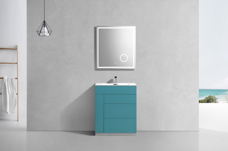 Kube Bath Milano 30" Teal Green Modern Bathroom Vanity - KFM30-TG