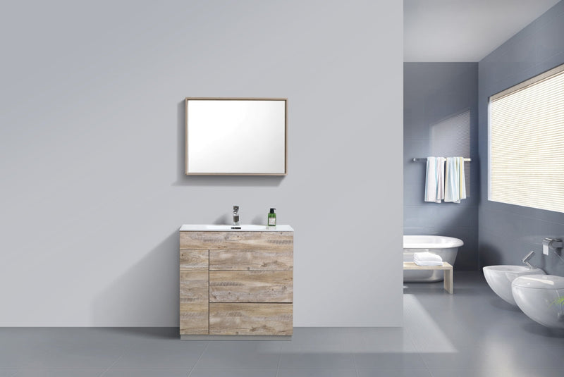 Kube Bath Milano 36" Nature Wood Modern Bathroom Vanity - KFM36-NW