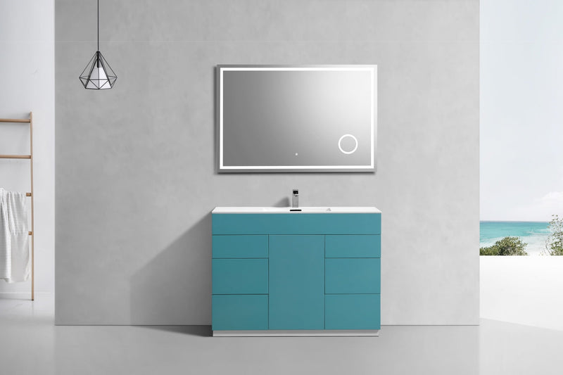 Kube Bath Milano 48" Single Sink Teal Green Modern Bathroom Vanity - KFM48S-TG