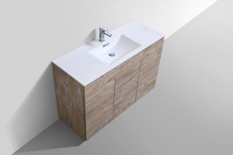Kube Bath Milano 48" Single Sink Nature Wood Modern Bathroom Vanity - KFM48S-NW