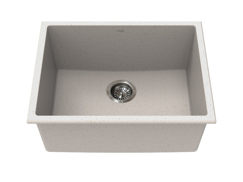 Vogt Salzburg GS 23" Single-Bowl Vogranite Kitchen Sink – Sand Dune – KS.2318.S06G-61